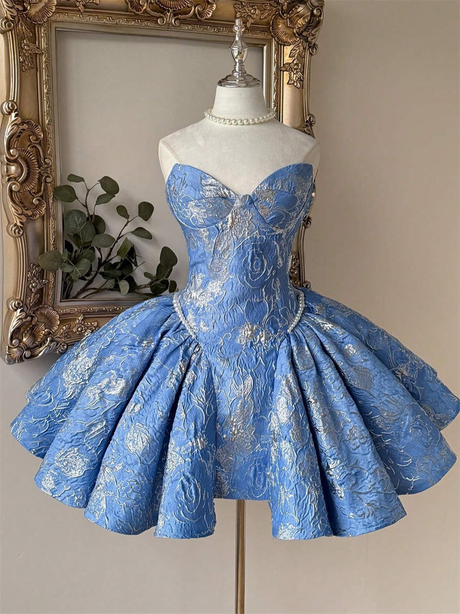 A-line/Princess Sweetheart Short/Mini Corset Homecoming Dress