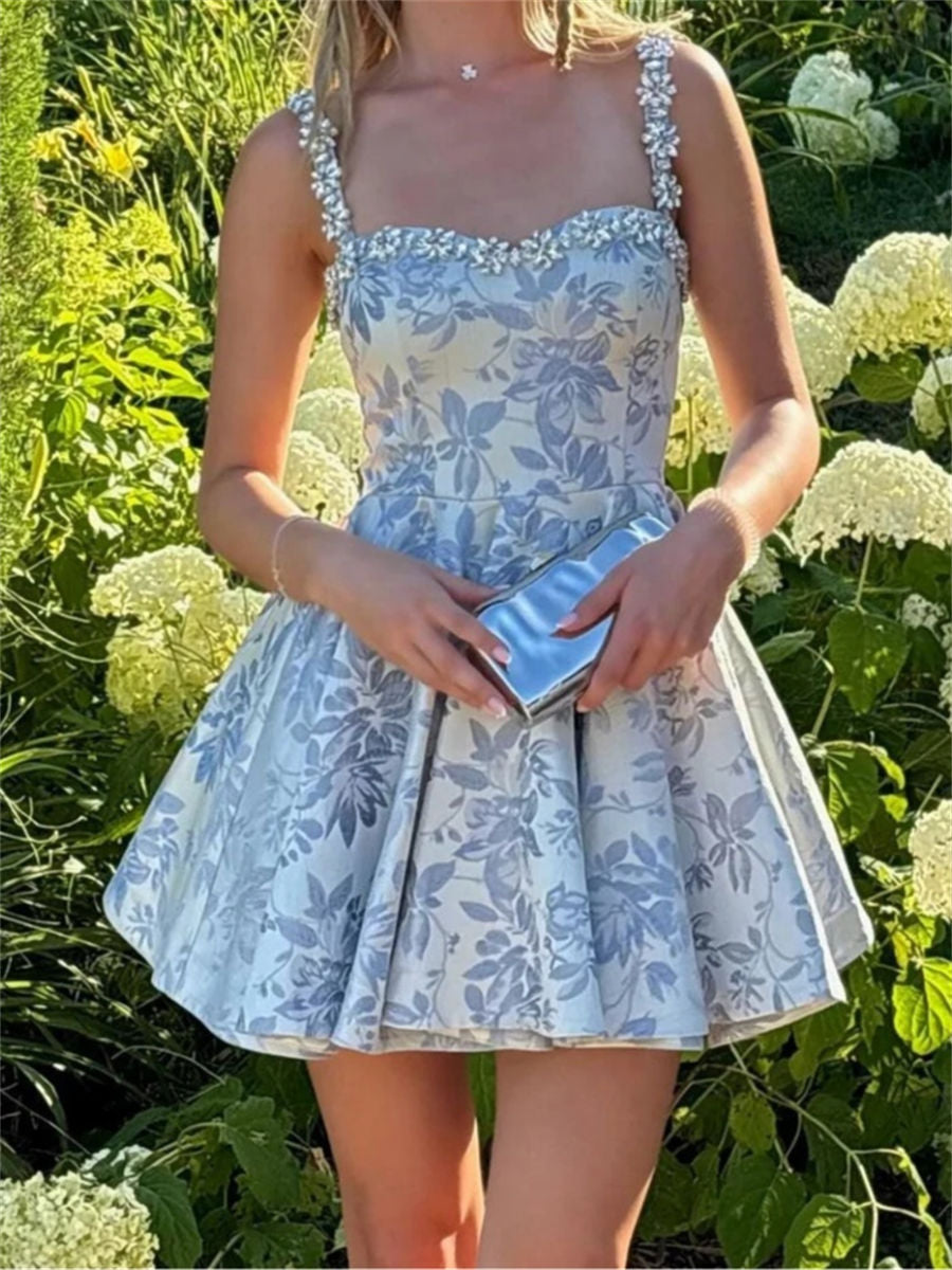 A-line/Princess Sweetheart Ruffles Short/Mini Corset Homecoming Dress