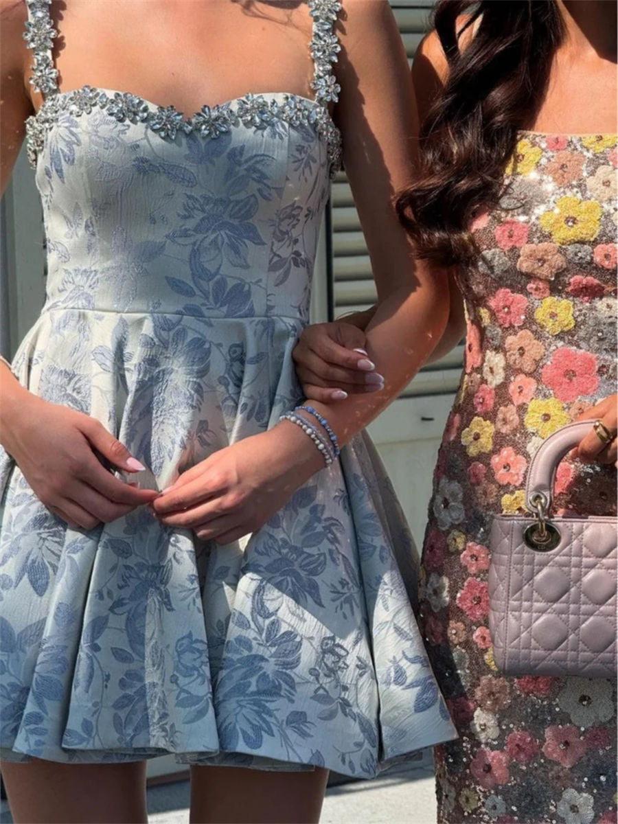 A-line/Princess Sweetheart Ruffles Short/Mini Corset Homecoming Dress