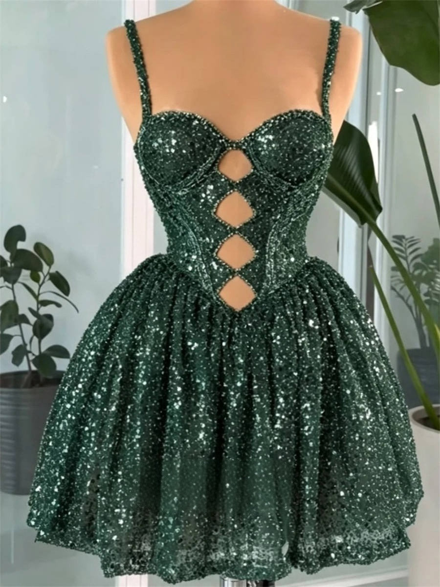 A-line/Princess Sweetheart Ruffles Short/Mini Homecoming Dress