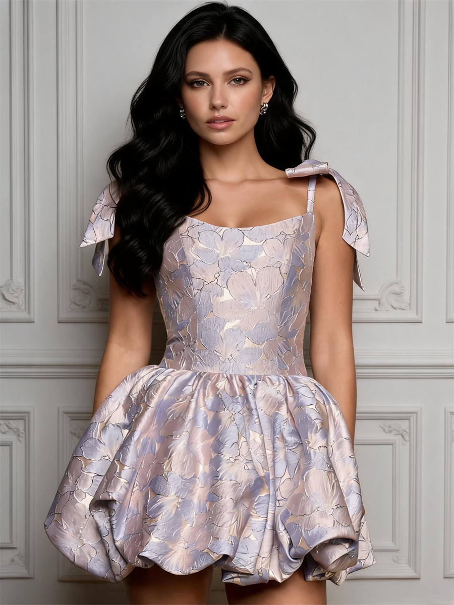 A-line/Princess Straps Ruffles Short/Mini Corset Homecoming Dress