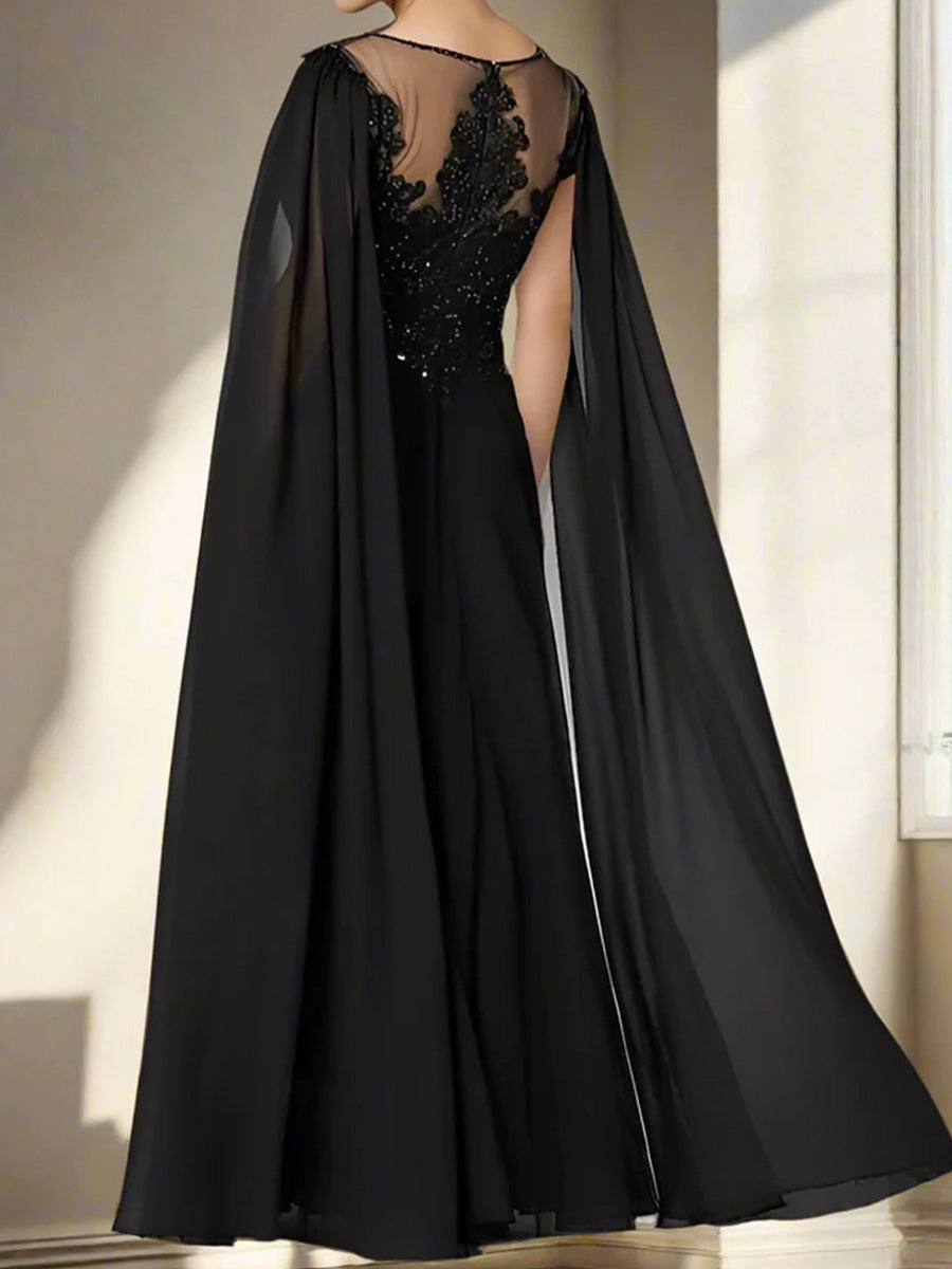 Sheath Bateau 1/2 Sleeves Ruffles Ankle-Length Charmeuse Corset Mother of the Bride Dress